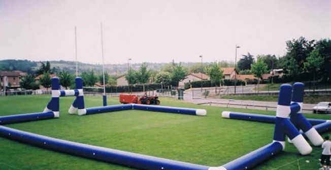 Inflatable Football Pitch in Adlington