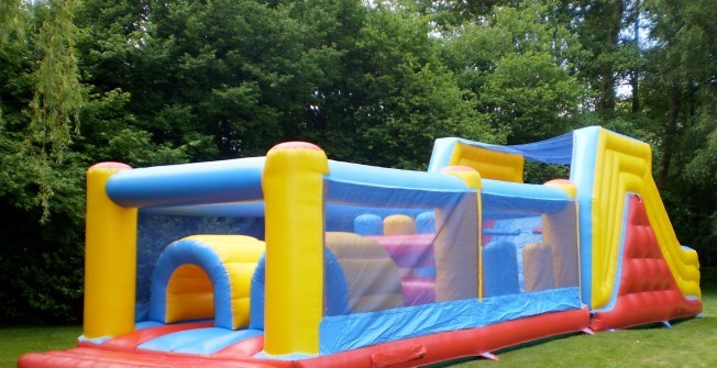 Inflatable Assault Course in Abertridwr