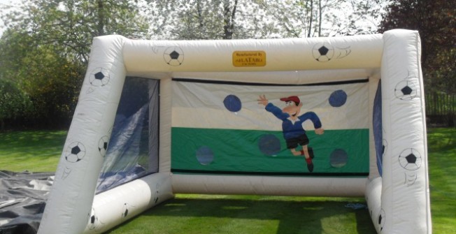 Large Outdoor Blow Up Air Soccer Goal in Adlington