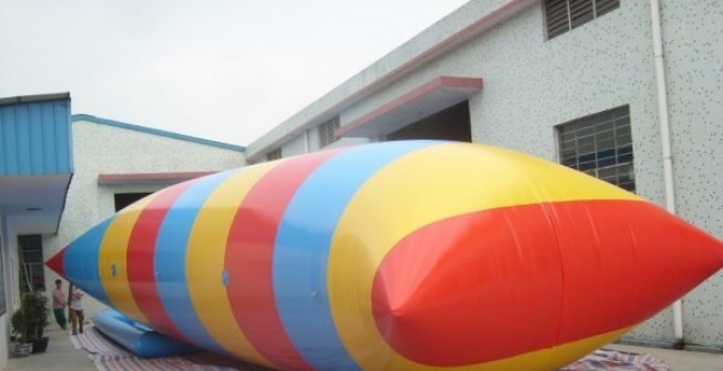 Inflated Aqua Blob Jumper in Newtown