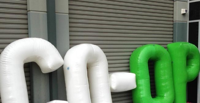 Large Blow Up Letters in Green Hill