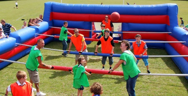 Inflatable Table Football in Chapel End